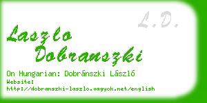 laszlo dobranszki business card